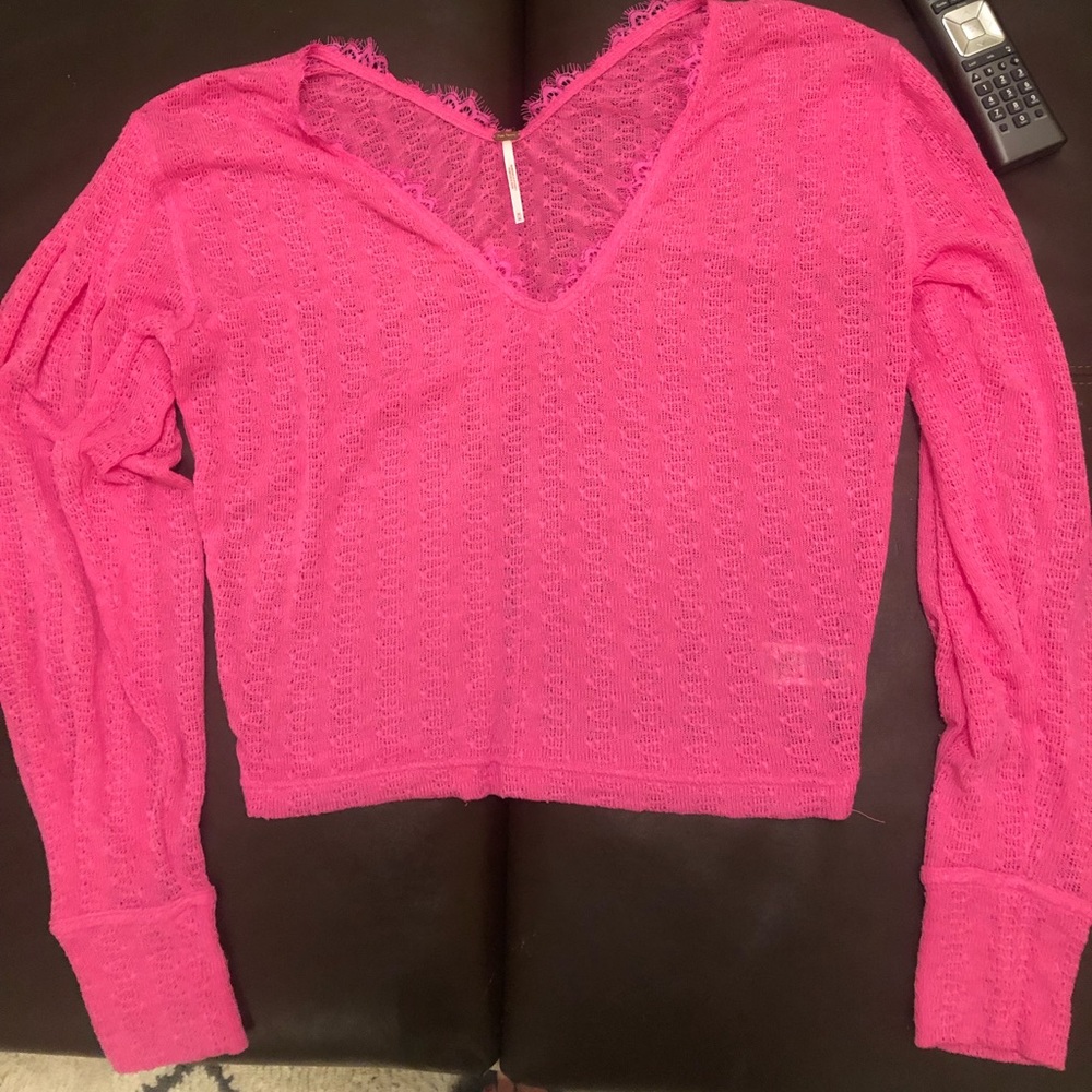 Free people dream girl pink sweater